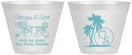 Custom Wedding 9 oz Wine Frosted Cups - Beach | 423