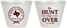Custom Wedding 9 oz Wine Frosted Cups - The Hunt Is Over | 426