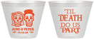 Custom Wedding 9 oz Wine Frosted Cups - Til Death Do Us Part | 441