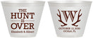 Custom Wedding 9 oz Wine Frosted Cups - Monogram | 442