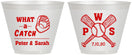 Custom Wedding 9 oz Wine Frosted Cups - Baseball | 443