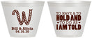 Custom Wedding 9 oz Wine Frosted Cups - To Have And To Hold | 449