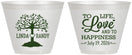 Custom Wedding 9 oz Wine Frosted Cups - Love And Happiness | 451