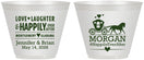 Custom Wedding 9 oz Wine Frosted Cups - Happily Ever After | 452