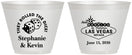 Custom Wedding 9 oz Wine Frosted Cups - Las Vegas | 455