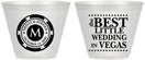 Custom Wedding 9 oz Wine Frosted Cups - Las Vegas | 457