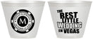 Custom Wedding 9 oz Wine Frosted Cups - Las Vegas | 458