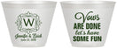 Custom Wedding 9 oz Wine Frosted Cups - Vows Are Done Have Fun | 460