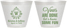 Custom Wedding 9 oz Wine Frosted Cups - Monogrammed | 462