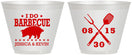 Custom Wedding 9 oz Wine Frosted Cups - I Do Barbecue Bbq | 473