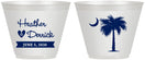Custom Wedding 9 oz Wine Frosted Cups - Palmetto Tree | 477