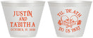 Custom Wedding 9 oz Wine Frosted Cups - Til Death Do Us Part | 485