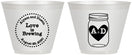 Custom Wedding 9 oz Wine Frosted Cups - Love Is Brewing | 486