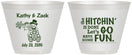 Custom Wedding 9 oz Wine Frosted Cups - Tractor Hitchin | 489
