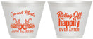 Custom Wedding 9 oz Wine Frosted Cups - Motorcycle | 493