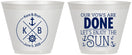 Custom Wedding 9 oz Wine Frosted Cups - Nautical | 495