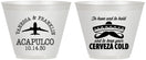 Custom Wedding 9 oz Wine Frosted Cups - Destination | 496