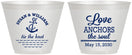 Custom Wedding 9 oz Wine Frosted Cups - Love Anchors The Soul | 498