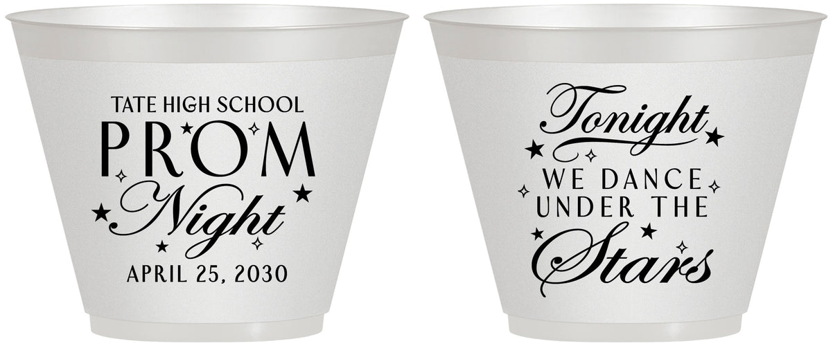 Custom Prom 9 oz Wine Frosted Cups - Tonight We Dance | 50000