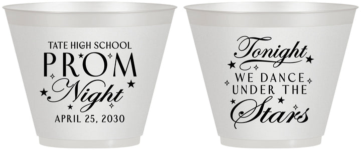 Custom Prom 9 oz Wine Frosted Cups - Tonight We Dance | 50000