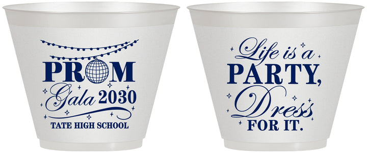 Custom Prom 9 oz Wine Frosted Cups - Lifes A Party | 50002