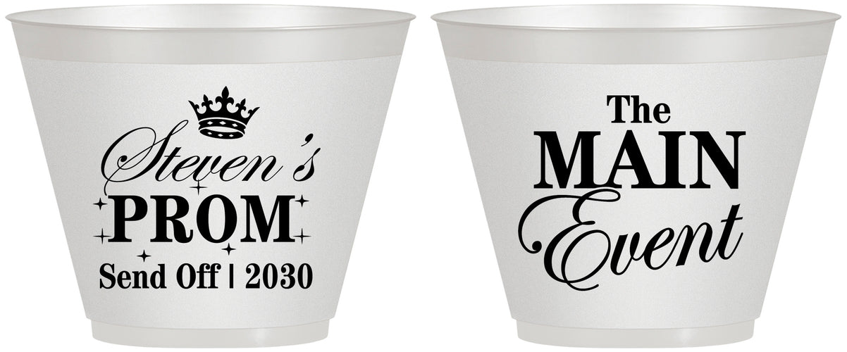 Custom Prom 9 oz Wine Frosted Cups - Send Off | 50008