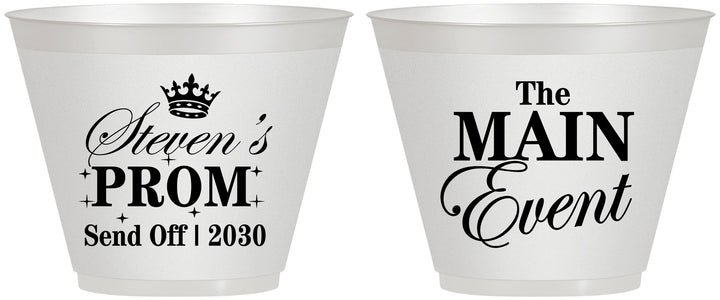 Custom Prom 9 oz Wine Frosted Cups - Send Off | 50008
