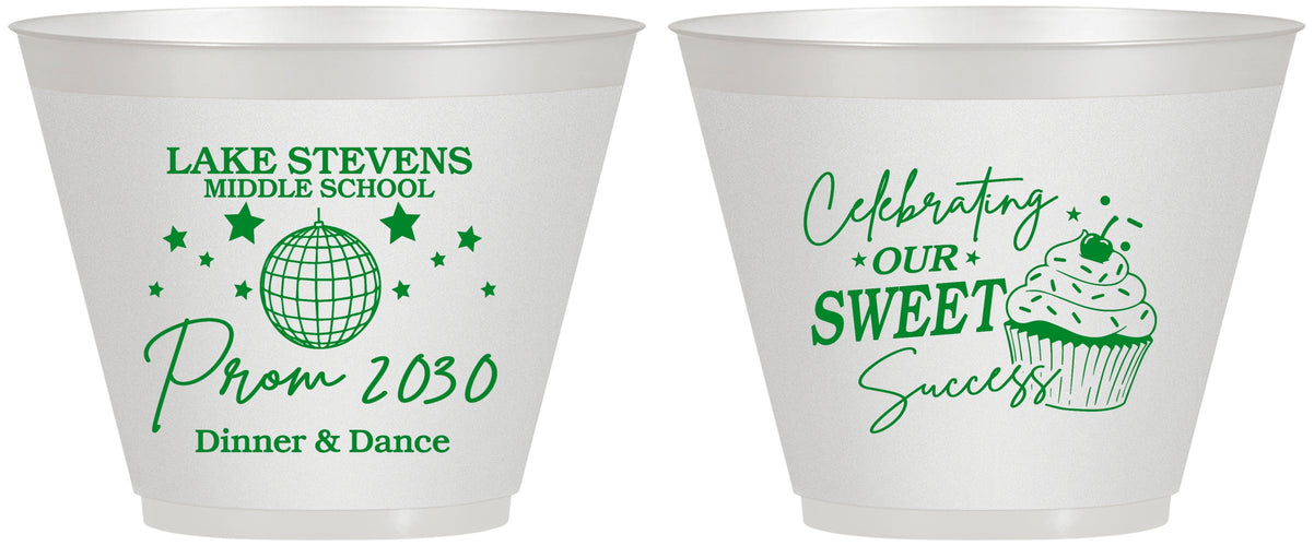 Custom Prom 9 oz Wine Frosted Cups - Middle School Dance | 50014