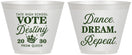 Custom Prom 9 oz Wine Frosted Cups - Queen Vote | 50016