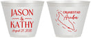 Custom Wedding 9 oz Wine Frosted Cups - Aruba | 504