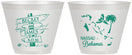 Custom Wedding 9 oz Wine Frosted Cups - Bahamas | 507