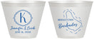 Custom Wedding 9 oz Wine Frosted Cups - Barbados | 508