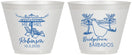 Custom Wedding 9 oz Wine Frosted Cups - Barbados | 509