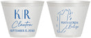 Custom Wedding 9 oz Wine Frosted Cups - Belize | 510