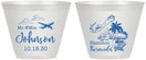 Custom Wedding 9 oz Wine Frosted Cups - Bermuda | 513