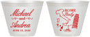 Custom Wedding 9 oz Wine Frosted Cups - Italy | 515
