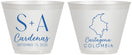 Custom Wedding 9 oz Wine Frosted Cups - Colombia | 516