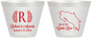 Custom Wedding 9 oz Wine Frosted Cups - Costa Rica | 518