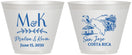 Custom Wedding 9 oz Wine Frosted Cups - Costa Rica | 519