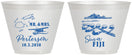 Custom Wedding 9 oz Wine Frosted Cups - Fiji | 525