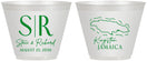Custom Wedding 9 oz Wine Frosted Cups - Jamaica | 530