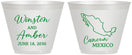 Custom Wedding 9 oz Wine Frosted Cups - Mexico | 534