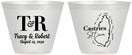 Custom Wedding 9 oz Wine Frosted Cups - St Lucia | 540
