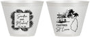 Custom Wedding 9 oz Wine Frosted Cups - St Lucia | 541