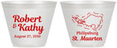 Custom Wedding 9 oz Wine Frosted Cups - St Maarten | 542