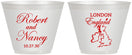 Custom Wedding 9 oz Wine Frosted Cups - England | 548