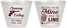 Custom Wedding 9 oz Wine Frosted Cups - I Walk The Line | 555