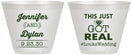 Custom Wedding 9 oz Wine Frosted Cups - Just Got Real | 557