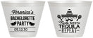 Custom Bachelorette 9 oz Wine Frosted Cups - Fiesta Siesta Tequila Repeat | 60000