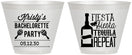 Custom Bachelorette 9 oz Wine Frosted Cups - Fiesta Siesta Tequila Repeat | 60002